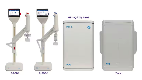 [QCI-MILZIQ7003T0C-KIT] Milli-Q® IQ 7003 purification system
Produces ultrapure (Type 1) water and pure (Type 2) water with a production flow rate of 3 L/hr from tap water feed