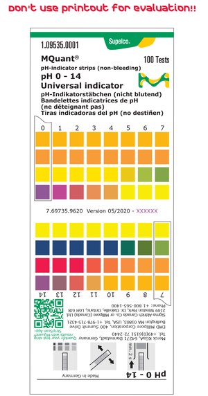 QCI-1095350001 Tiras indicadoras de pH pH 0 - 14 Indicador universal x 100 un