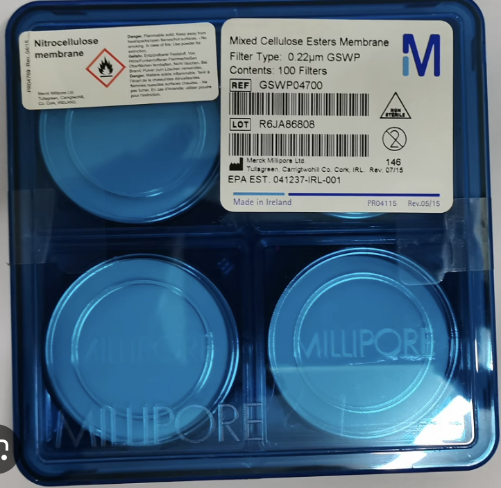 QCI - GSWP04700 - MF-Millipore Membrane Filter - 47 mm diameter, mixed cellulose esters (MCE) membrane, hydrophilic, white, 100 discs